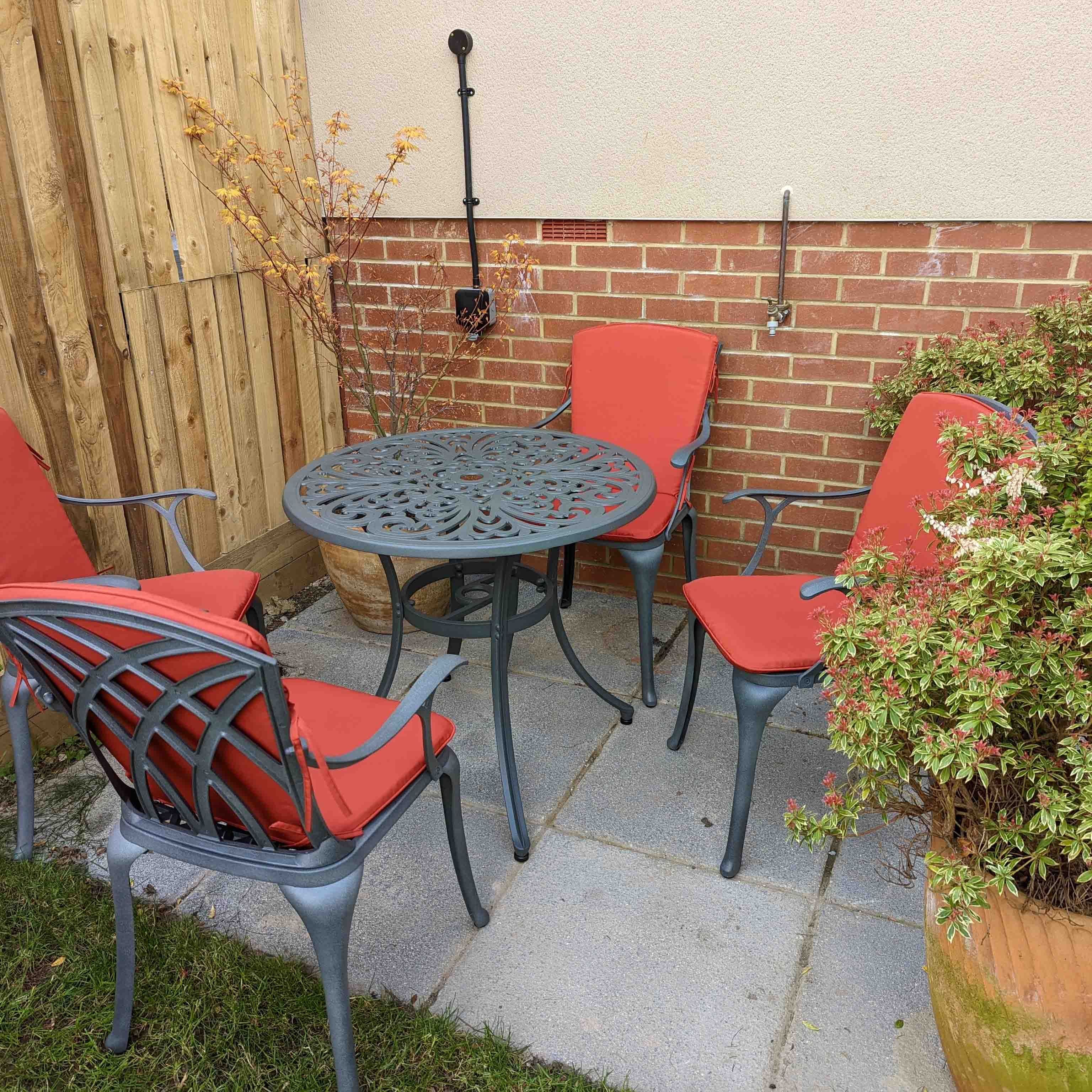Jill Table 4 Seater Set - Slate