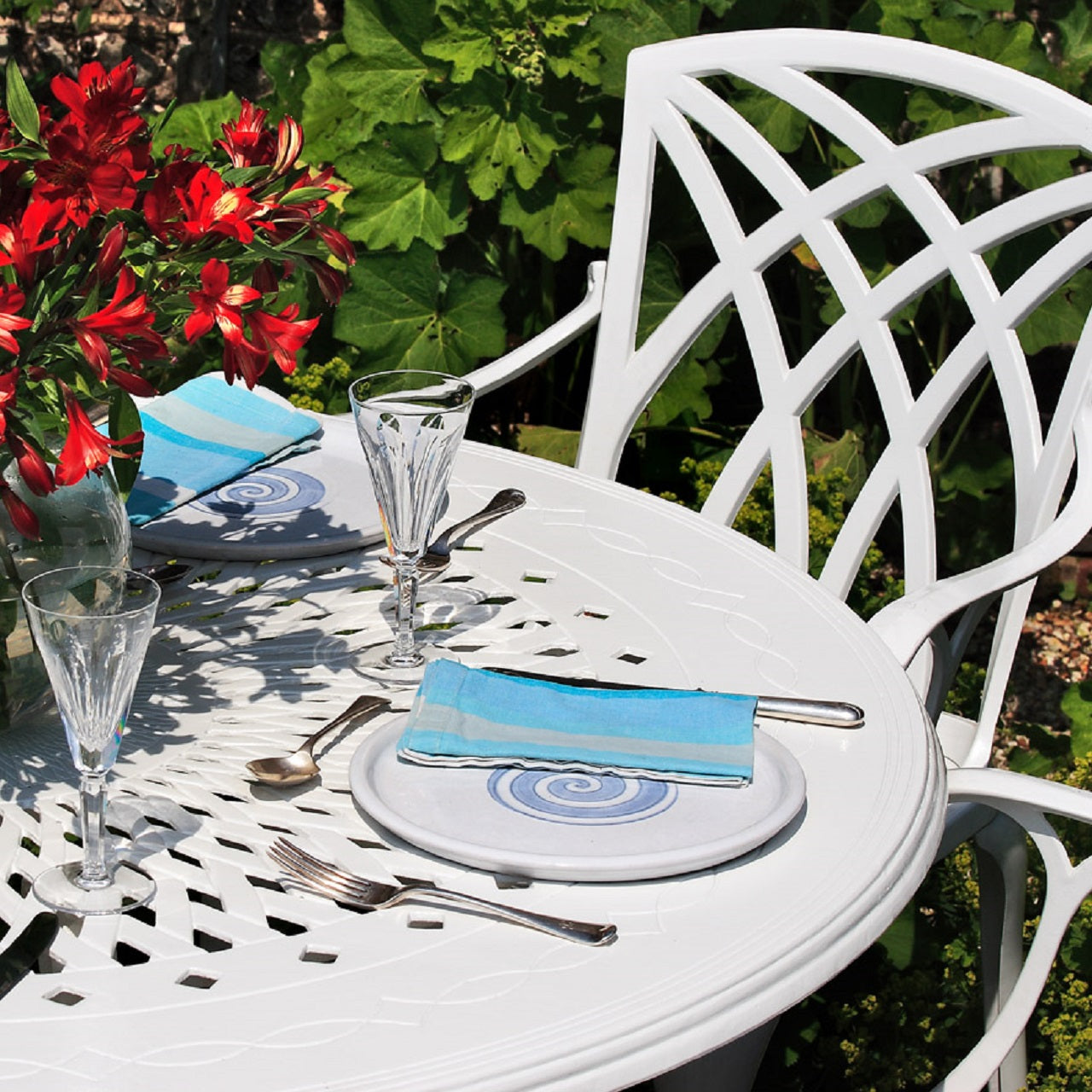 Amelia Table 6 Seater Set - White