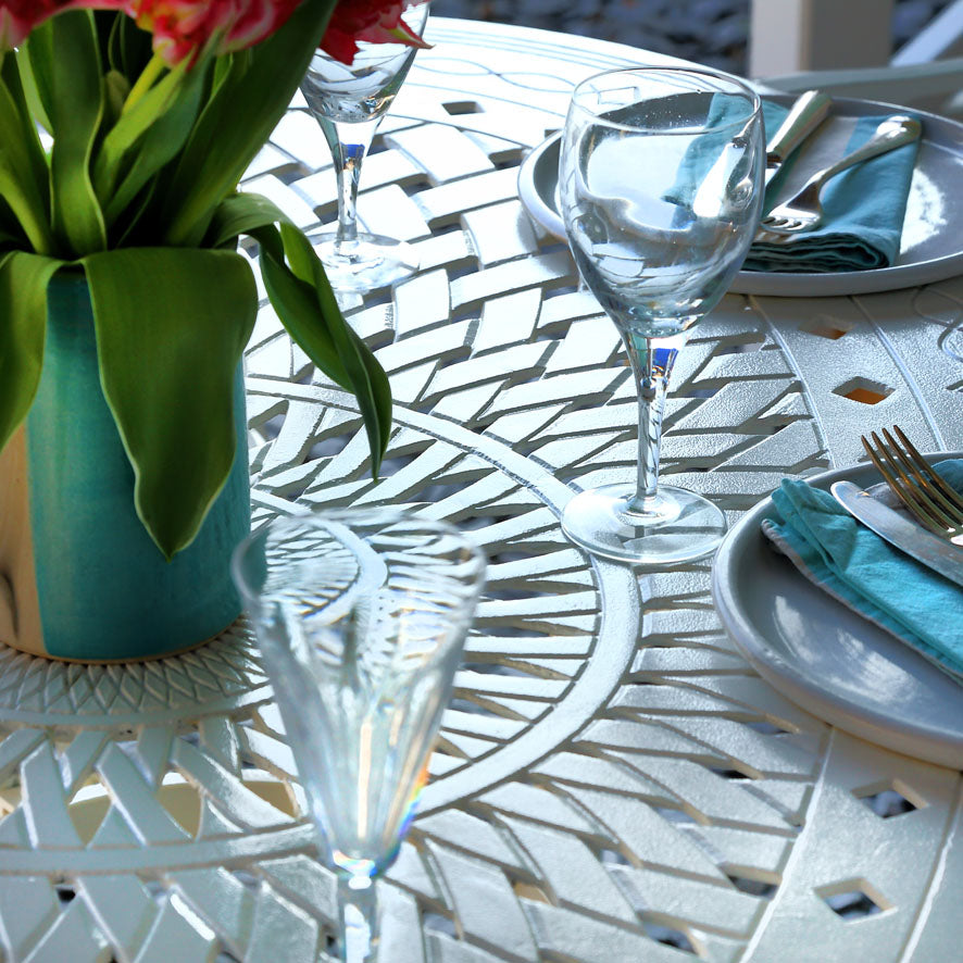 Emily Table 6 Seater Set - White