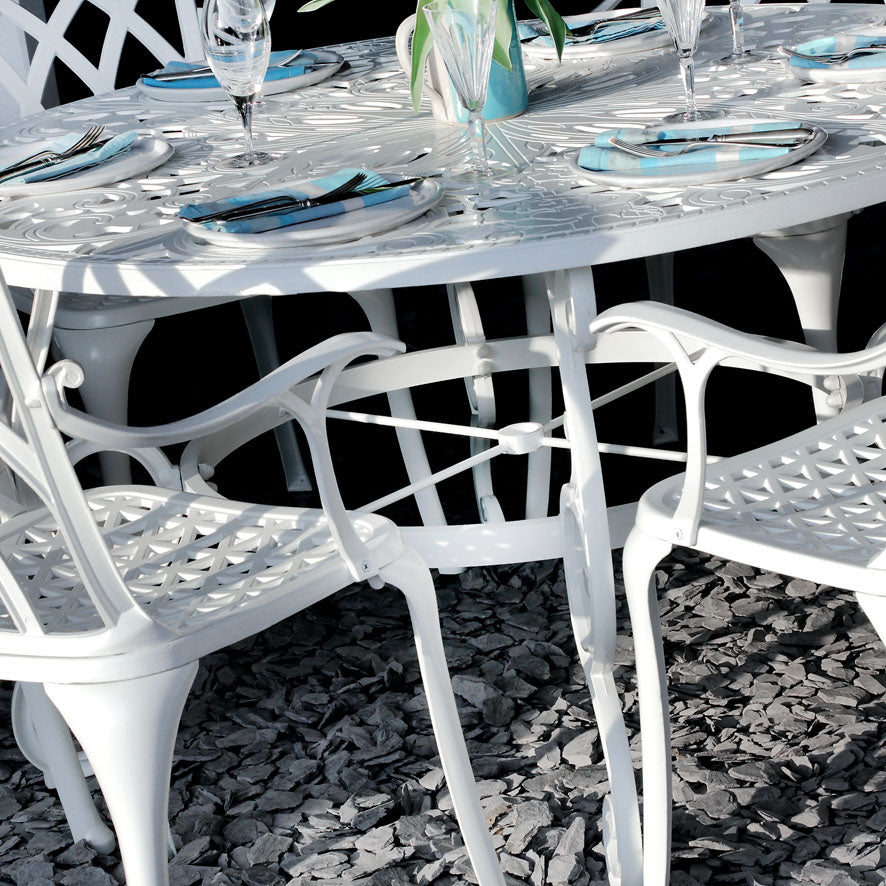 Joyce Table 6 Seater Set - White