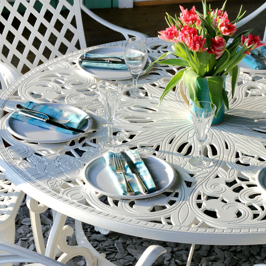 Joyce Table 6 Seater Set - White