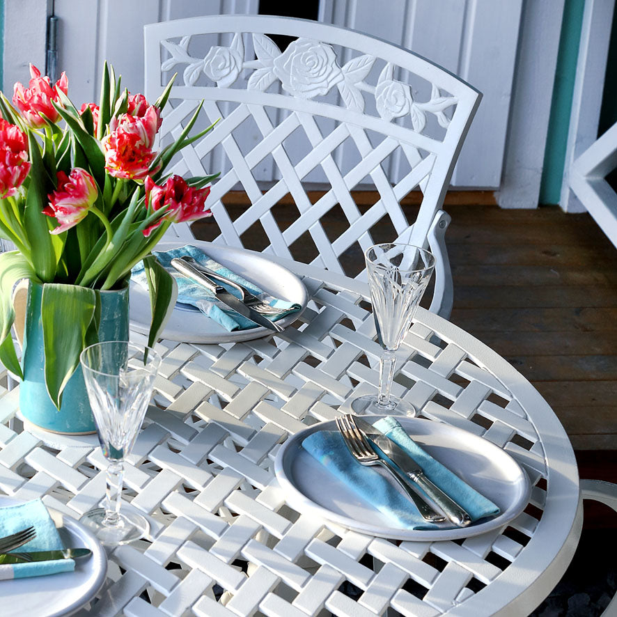 Lisa Table 4 Seater Set - White