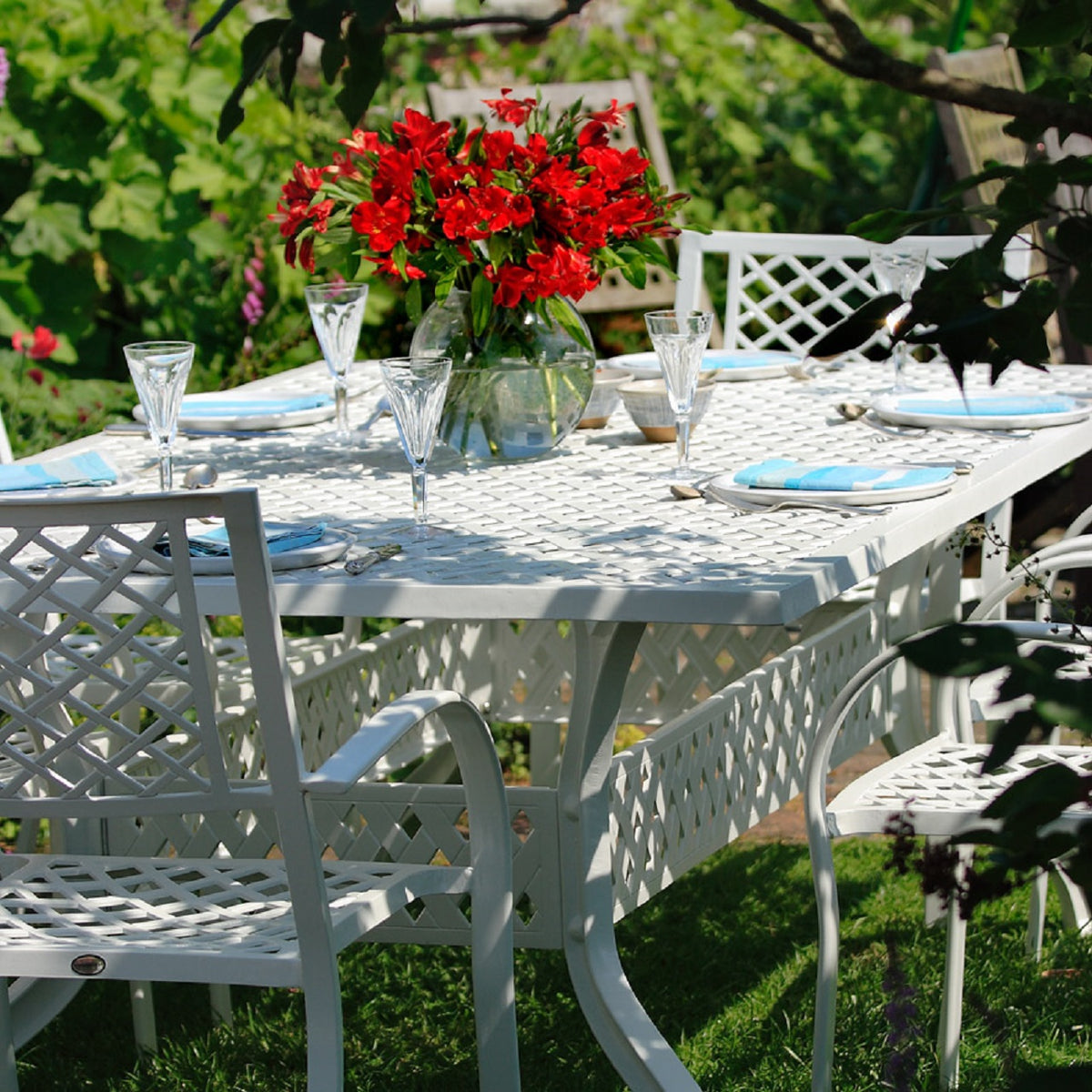 Sophia Table 12 Seater Set - White