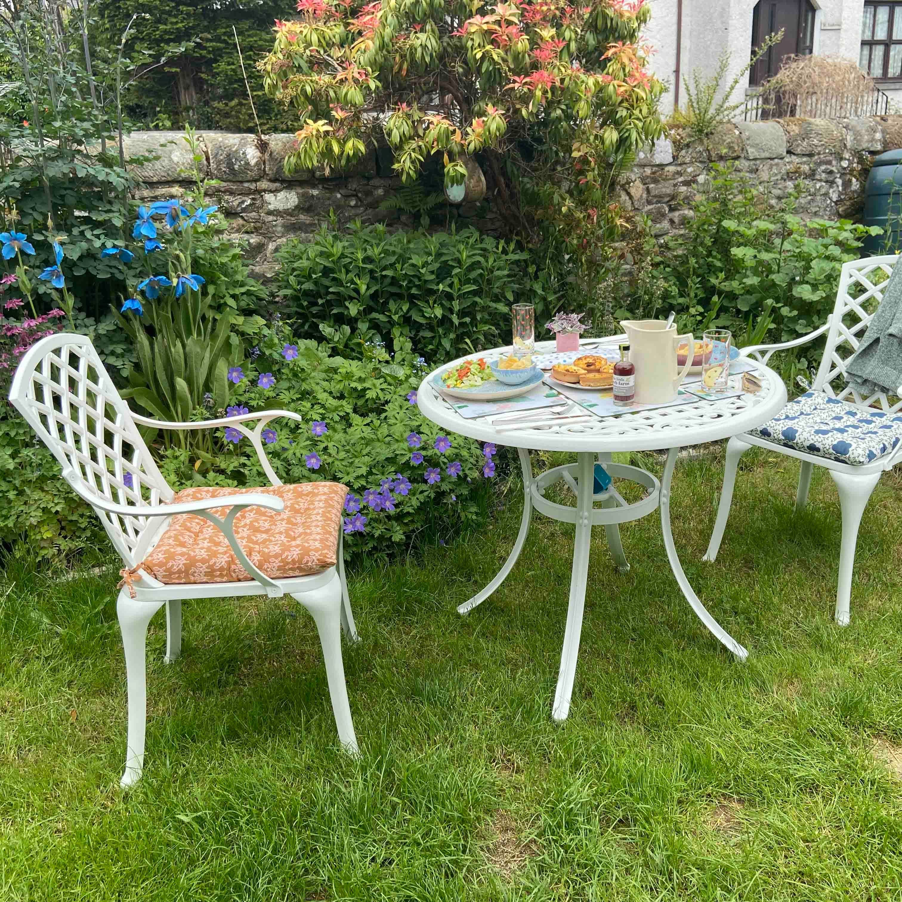 Jill Table 2 Seater Set - White