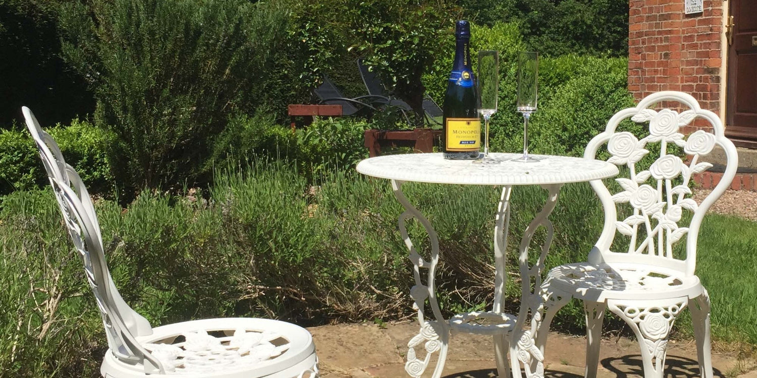 How to create intimate outdoor moments with a 2 seat garden bistro set from Lazy Susan