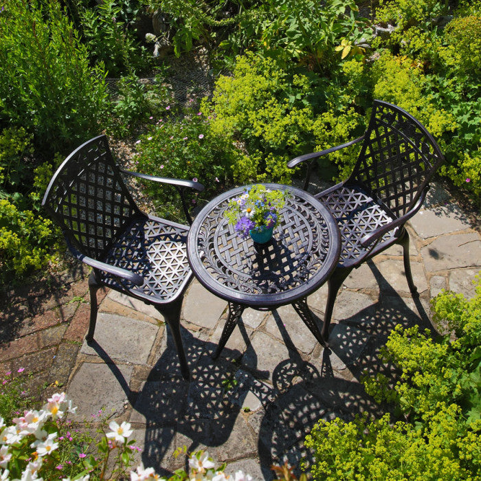 Ivy Bistro Table 2 Seater Set - Antique Bronze