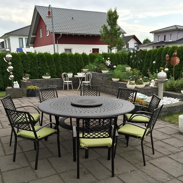 Rosie Table 8 Seater Set - Antique Bronze