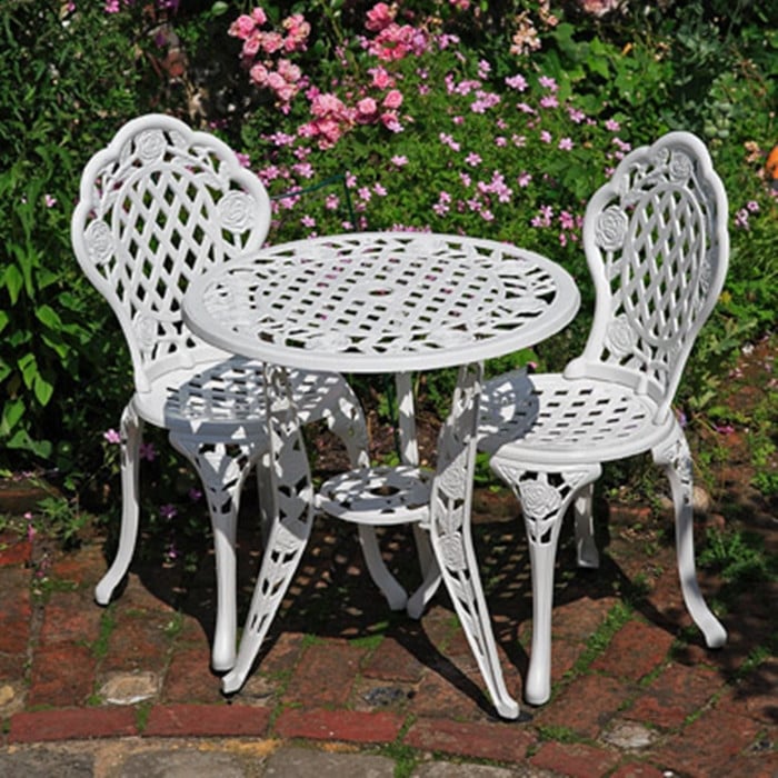 Rose Bistro 2 Seater Set - White