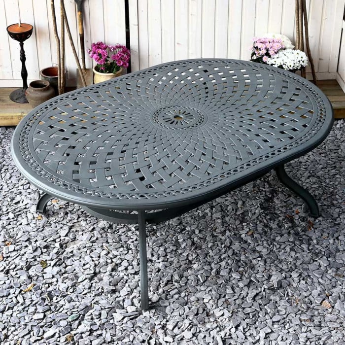 Rosemary Table 10 Seater Set - Slate