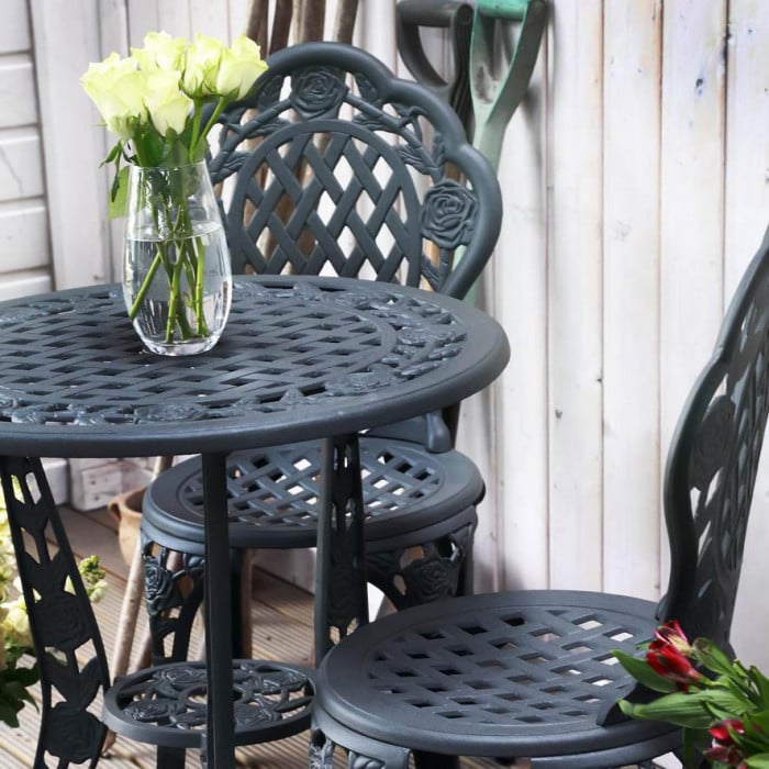 Rose Bistro 2 Seater Set - Slate