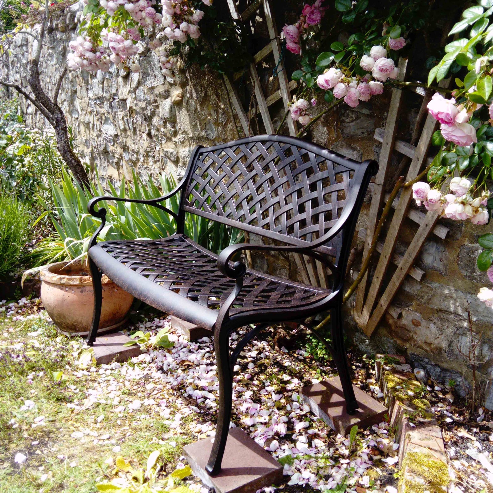 Jasmine Bench Set - Antique Bronze