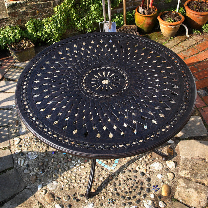 Alice Table 4 Seater Set - Antique Bronze