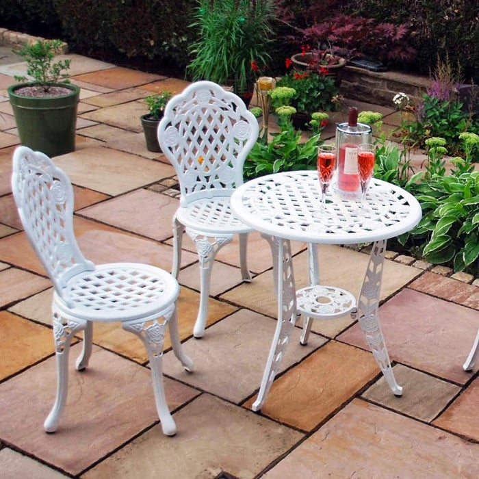 Rose Bistro 2 Seater Set - White
