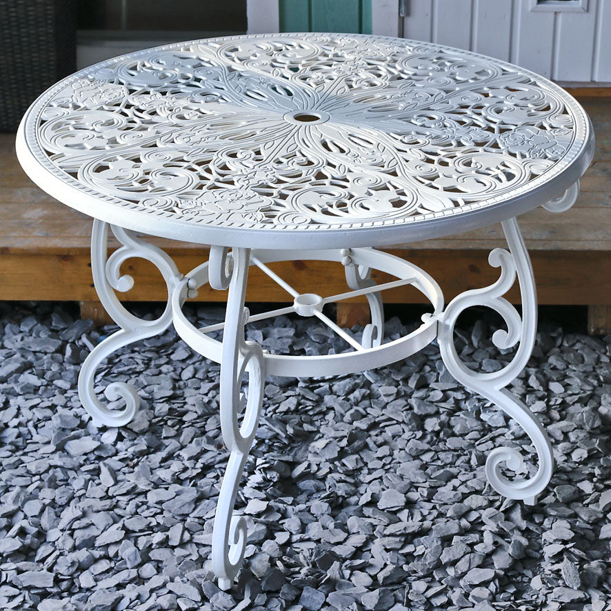 Flora Table 4 Seater Set - White