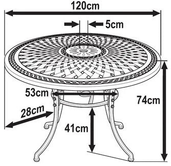 Alice Table 4 Seater Set - Sandstone