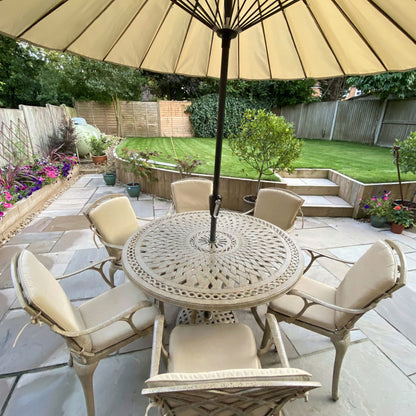 Alice Table 6 Seater Set - Sandstone
