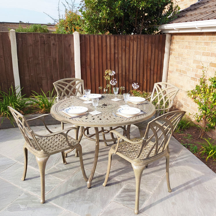 Alice Table 4 Seater Set - Sandstone