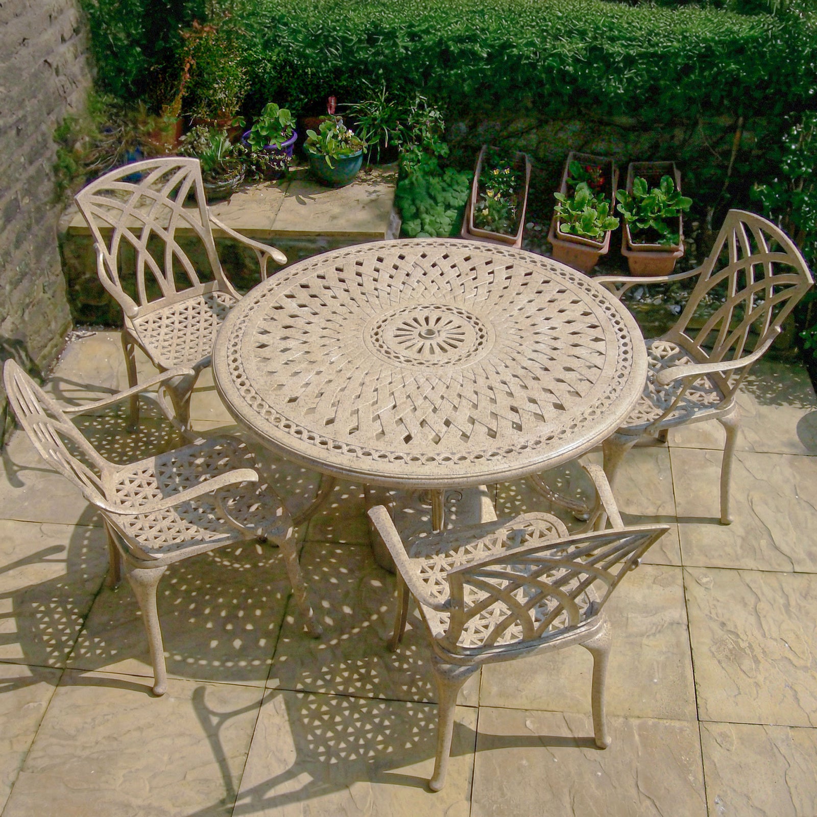 Alice Table 4 Seater Set - Sandstone