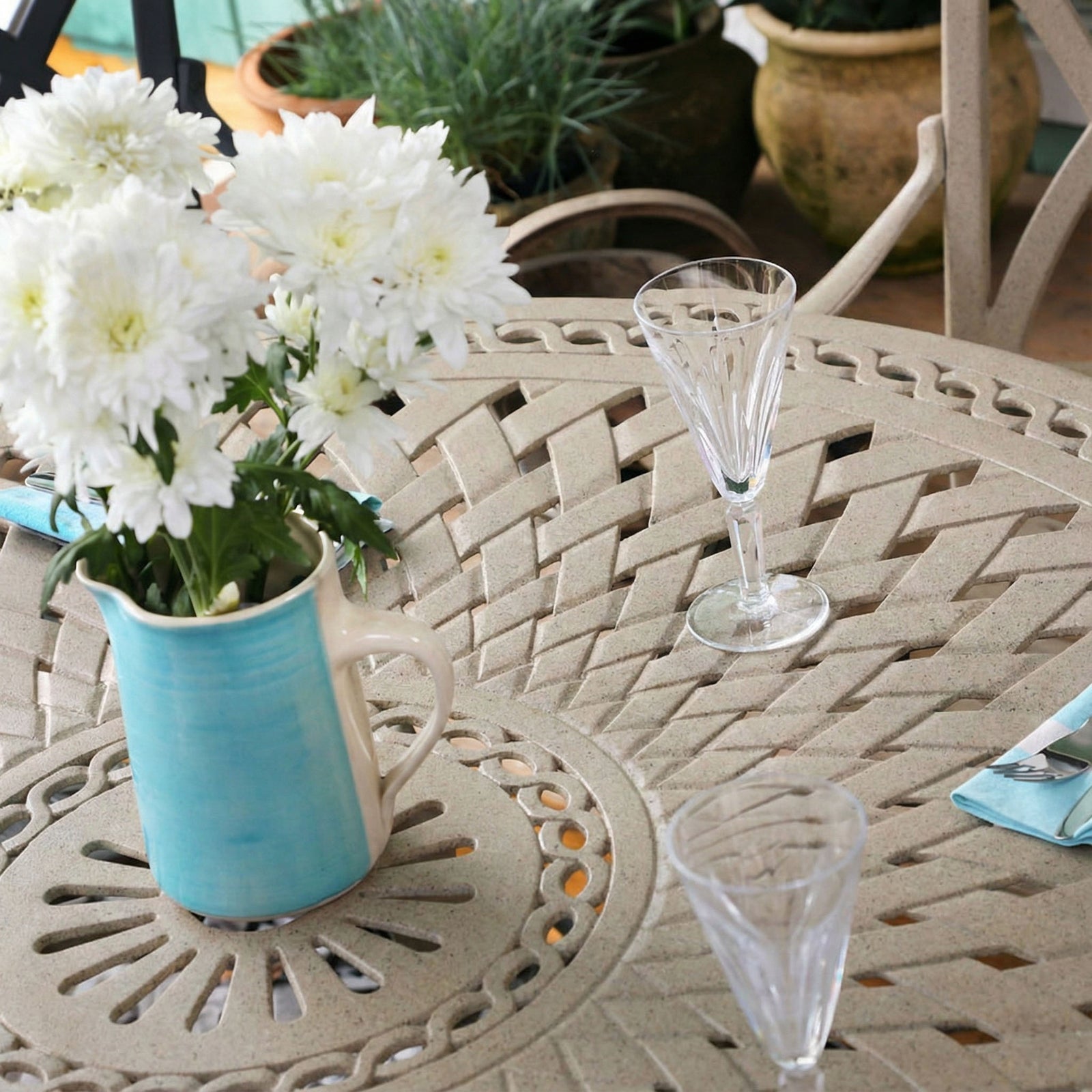 Alice Table 4 Seater Set - Sandstone