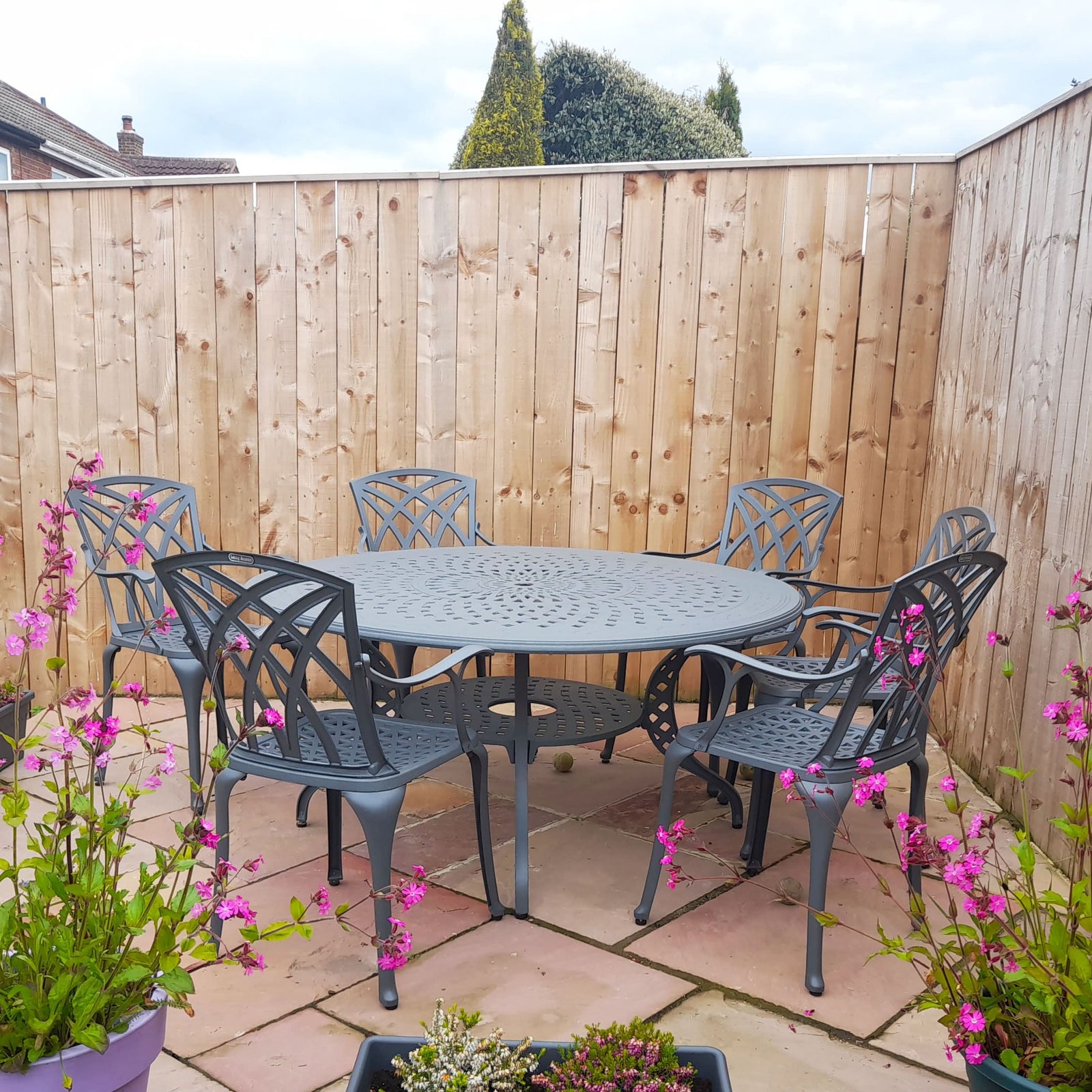 Amelia Table 8 Seater Set - Slate