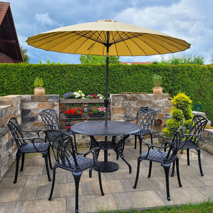 Amy Table 6 Seater Set - Antique Bronze