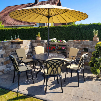 Amy Table 6 Seater Set - Antique Bronze