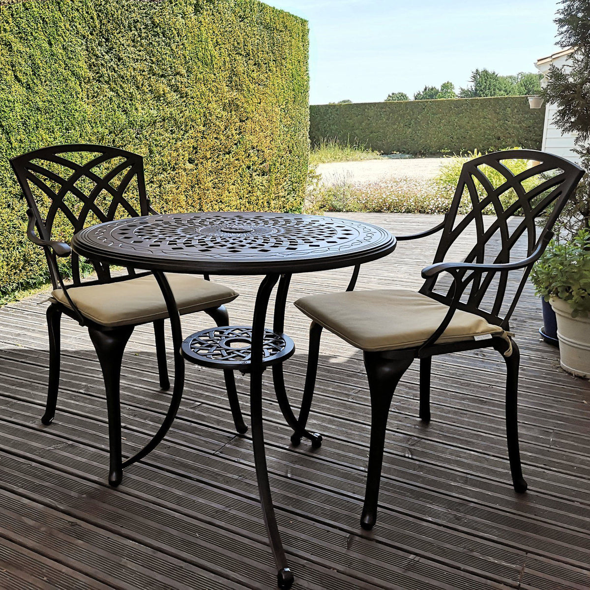 Anna Table 2 Seater Set - Antique Bronze