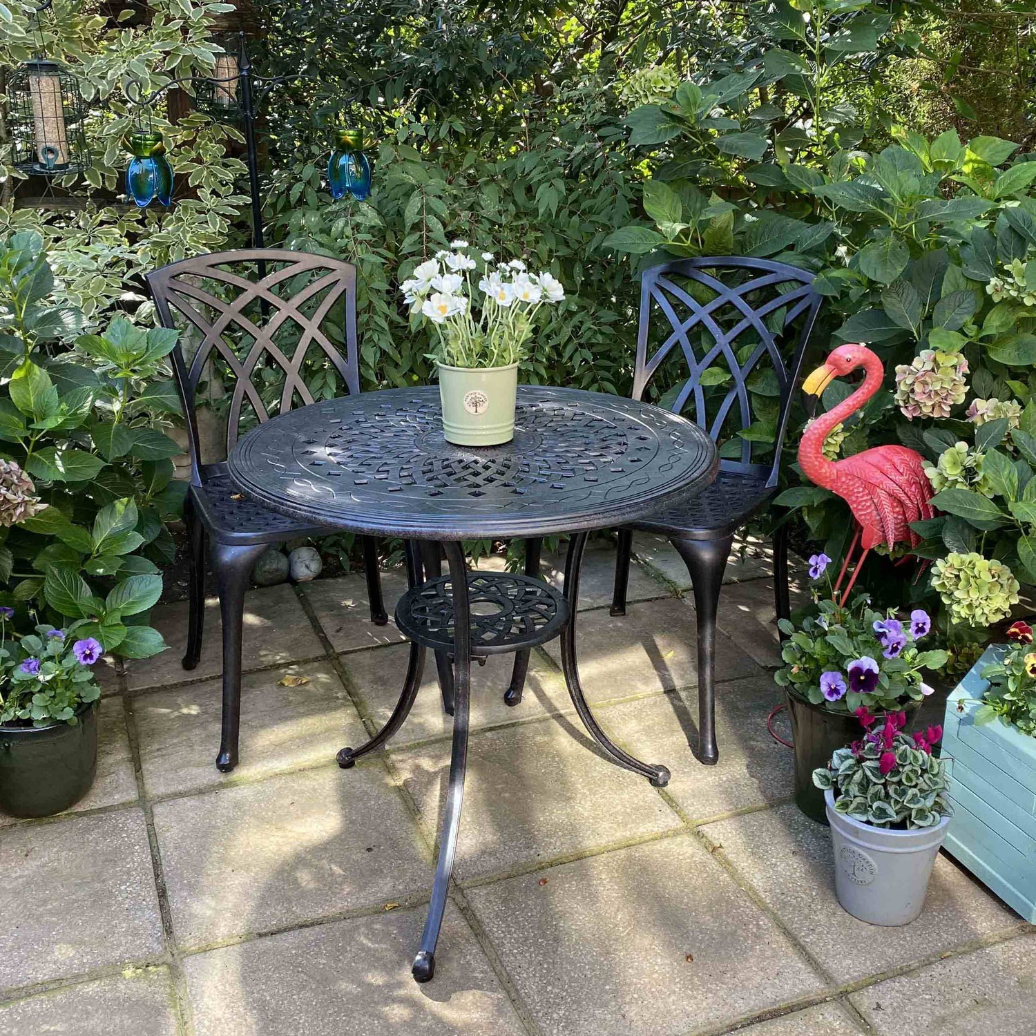 Comfy Small Garden Bistro Set Pamapic Outdoor Furniture Shintenchi