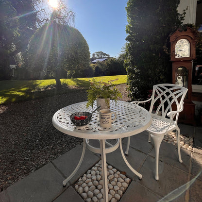 Hannah Table 2 Seater Set - White