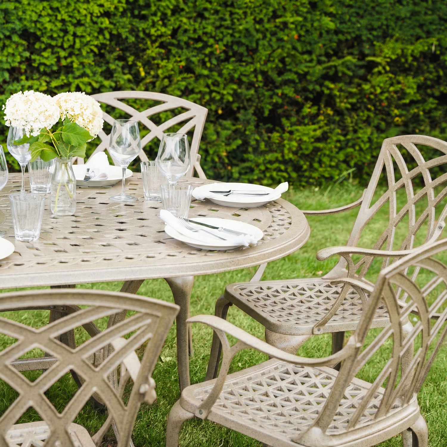 Catherine Table 8 Seater Set - Sandstone