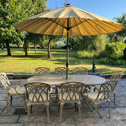 Catherine Table 8 Seater Set - Sandstone