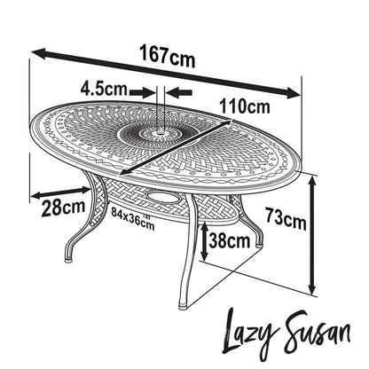 Charlotte Table 6 Seater Set - White