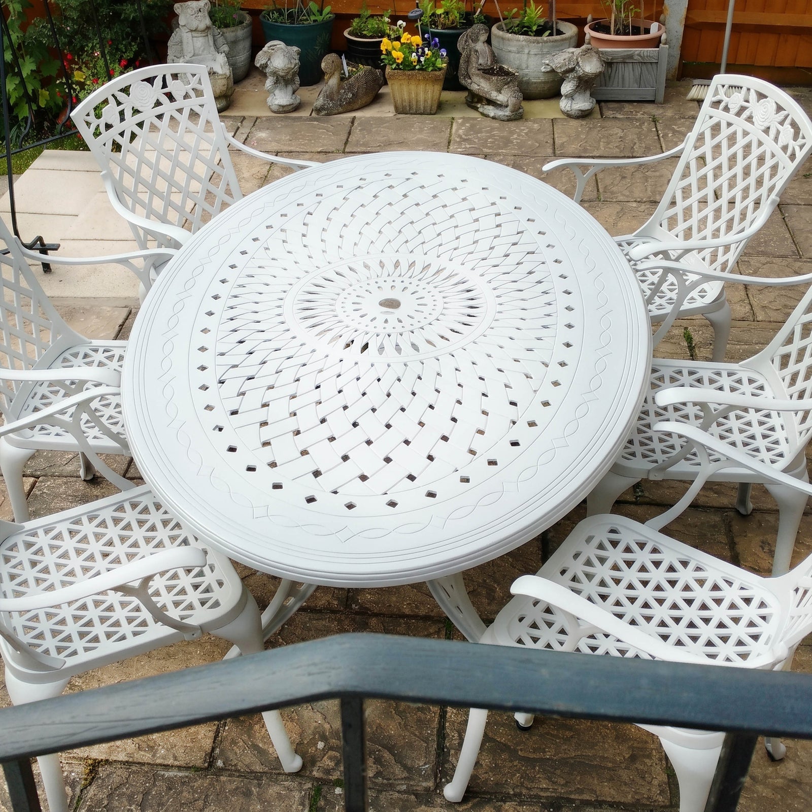 Charlotte Table 6 Seater Set - White