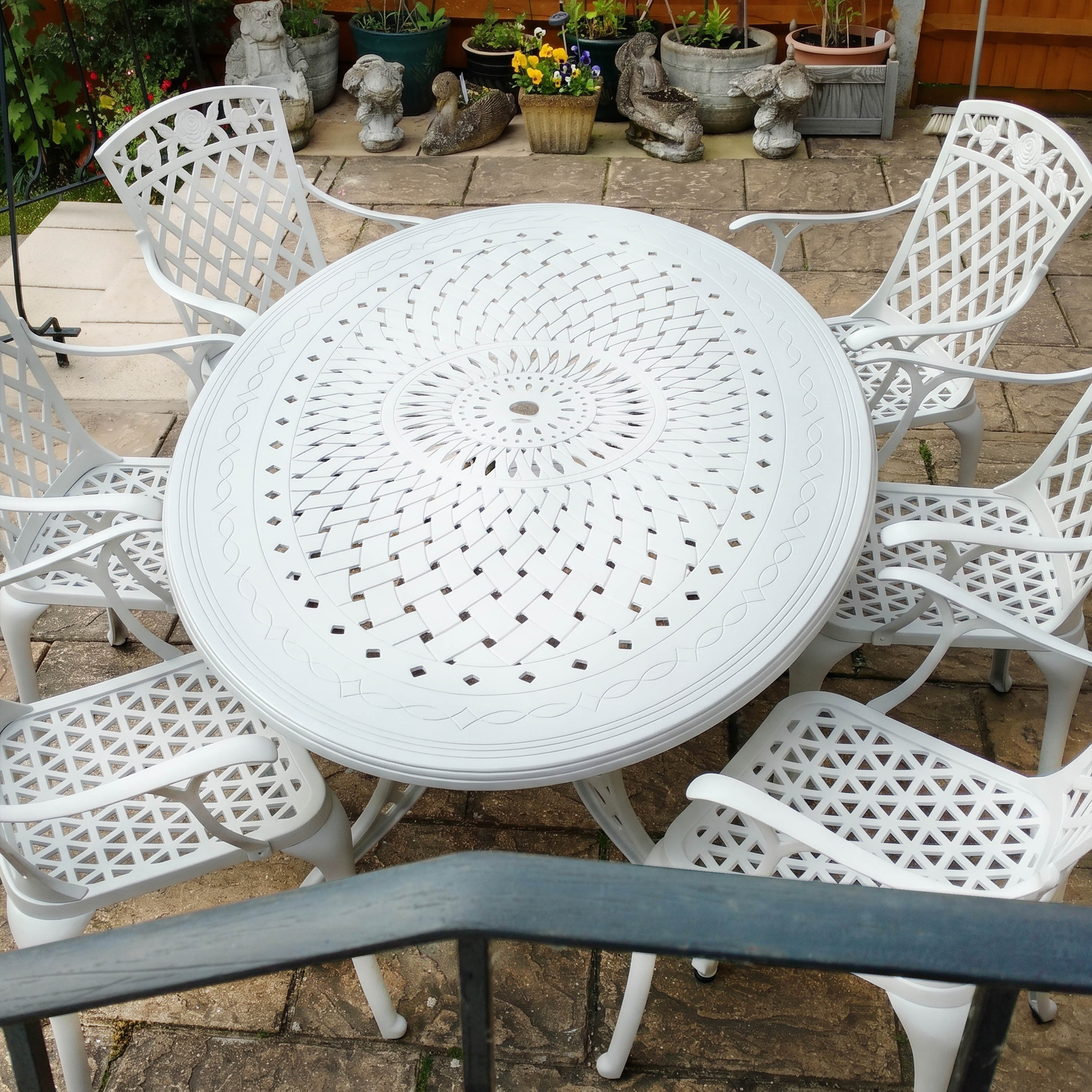 Charlotte Table 6 Seater Set - White