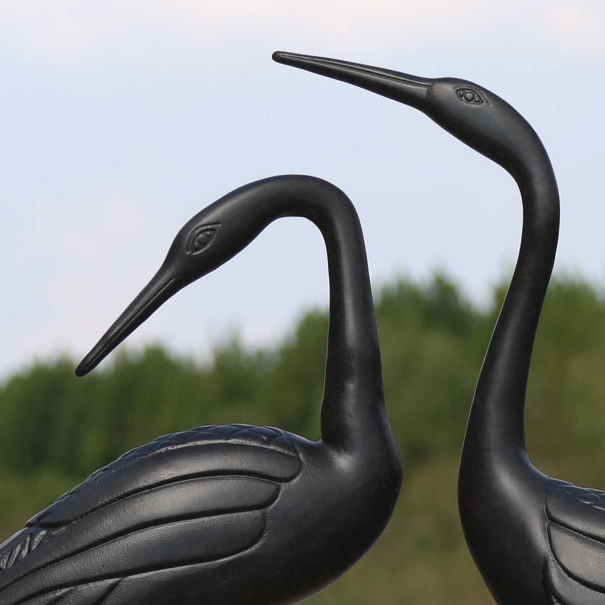 Crane Pair - Antique Bronze