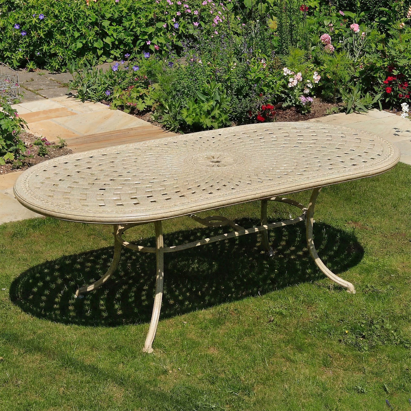 Catherine Table 8 Seater Set - Sandstone