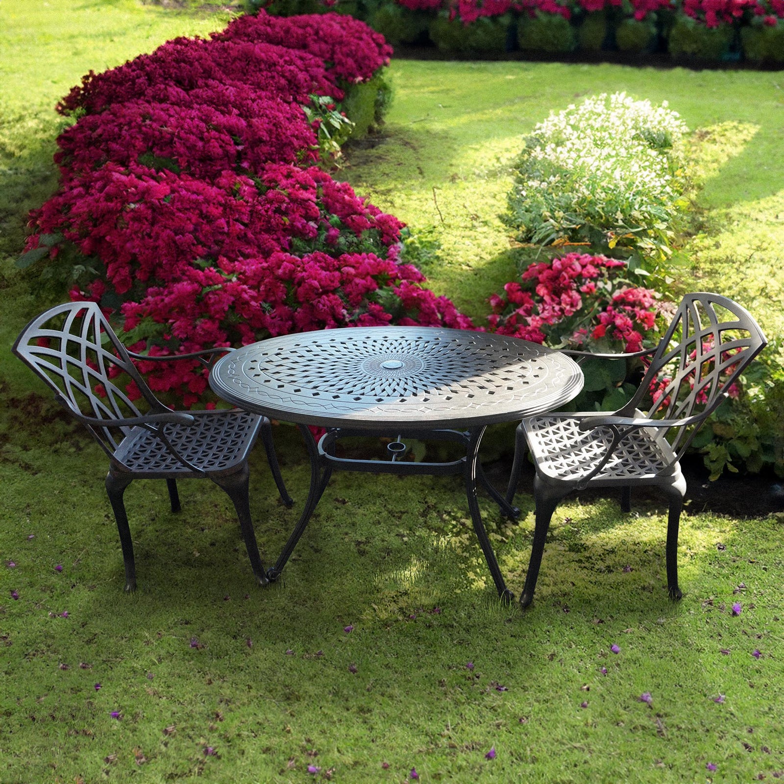 Daisie Oval Table 2 Seater Set - Antique Bronze