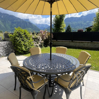 Frances Table 6 Seater Set - Slate