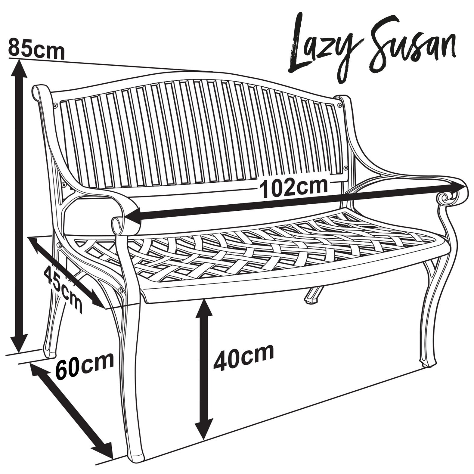 Grace Bench Set - Antique Bronze