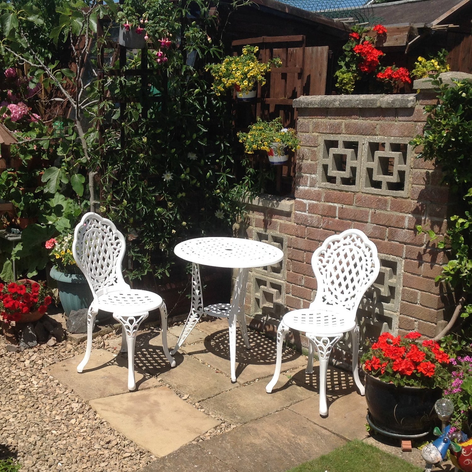 Ivy Bistro 2 Seater Set - White