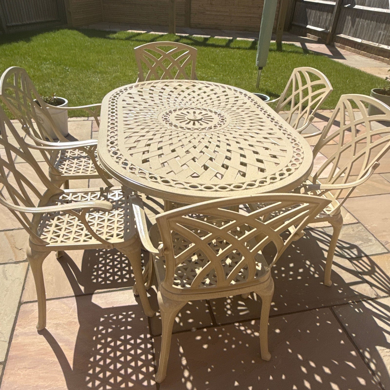 June Table 6 Seater Set - Sandstone