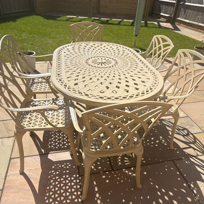 June Table 6 Seater Set - Sandstone