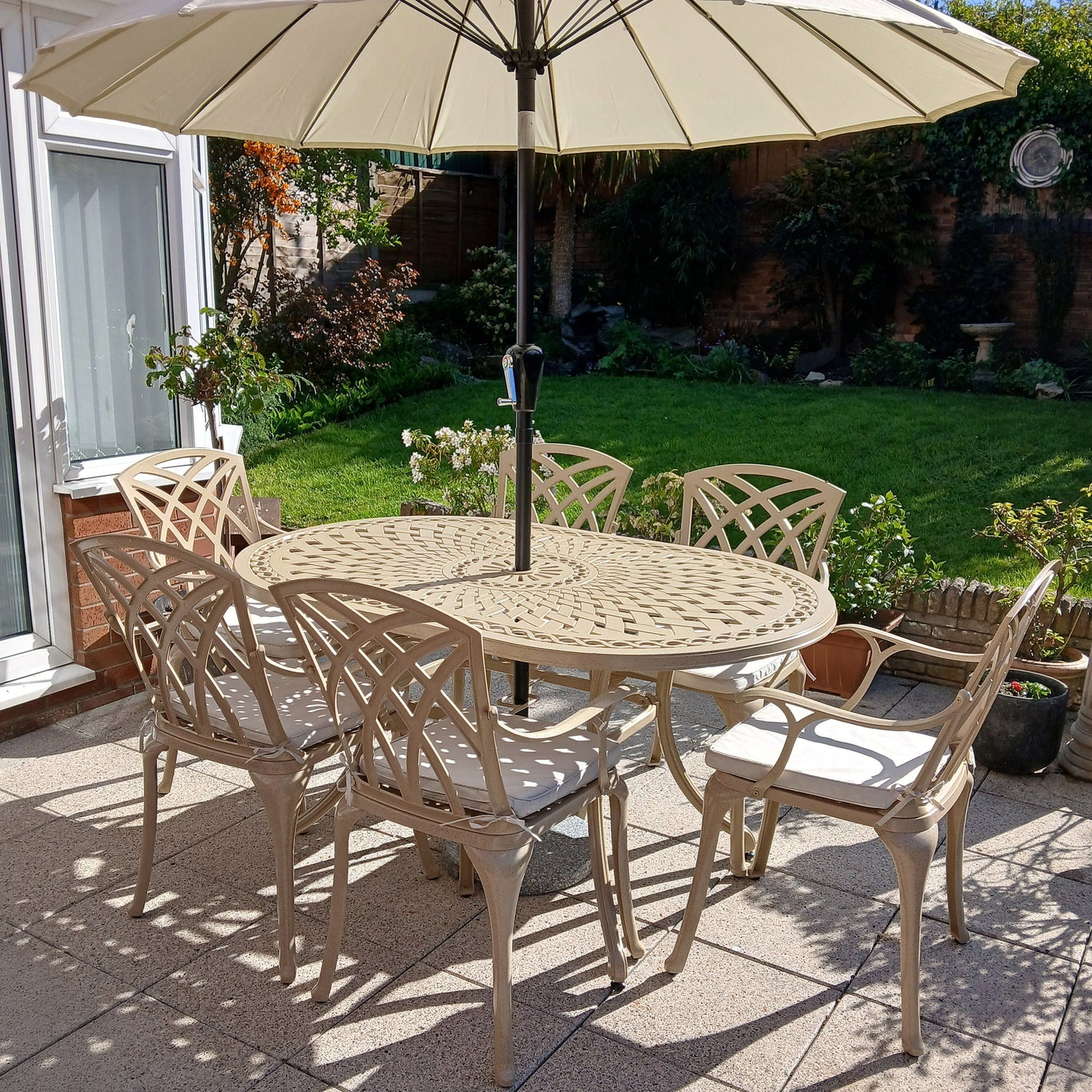 June Table 6 Seater Set - Sandstone