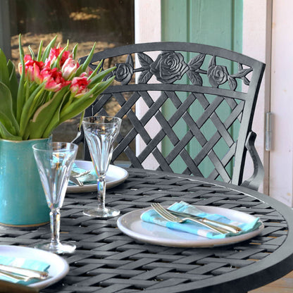 Lisa Table 4 Seater Set - Slate
