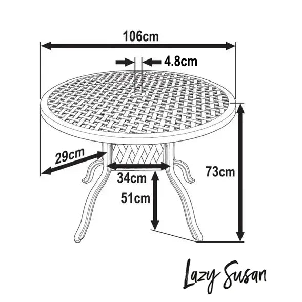 Lisa Table 4 Seater Set - White