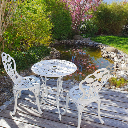 London Rose Bistro 2 Seater Set - White