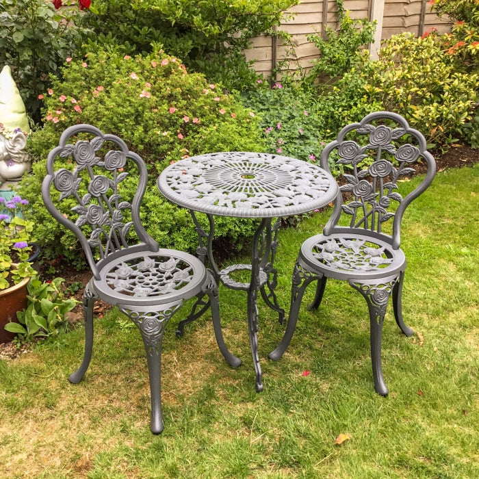 London Rose Bistro 2 Seater Set - Slate