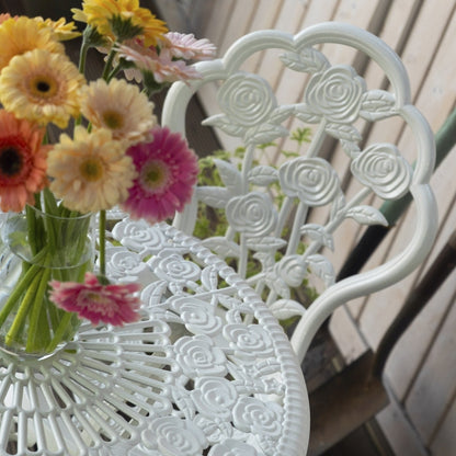 London Rose Bistro 2 Seater Set - White