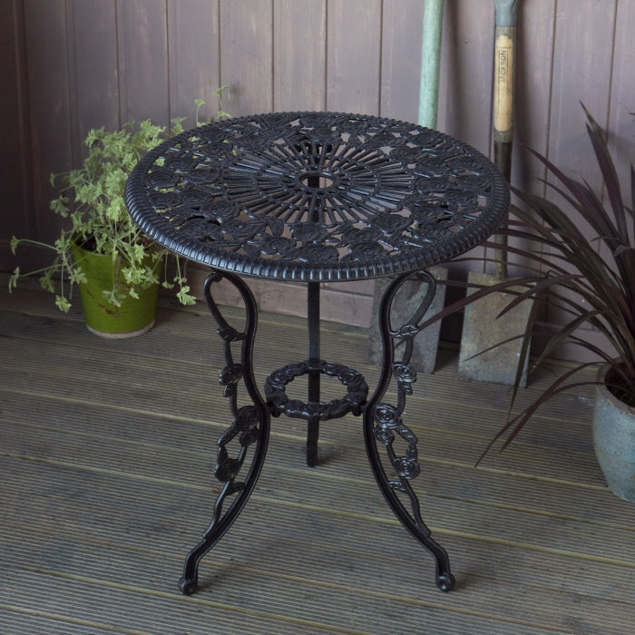 London Rose Table Only - Antique Bronze