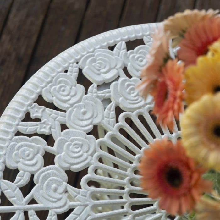 London Rose Table 2 Seater Set - White